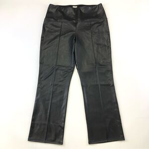 Joie black faux leather pull on seam front pant XL